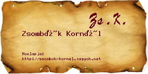 Zsombók Kornél névjegykártya